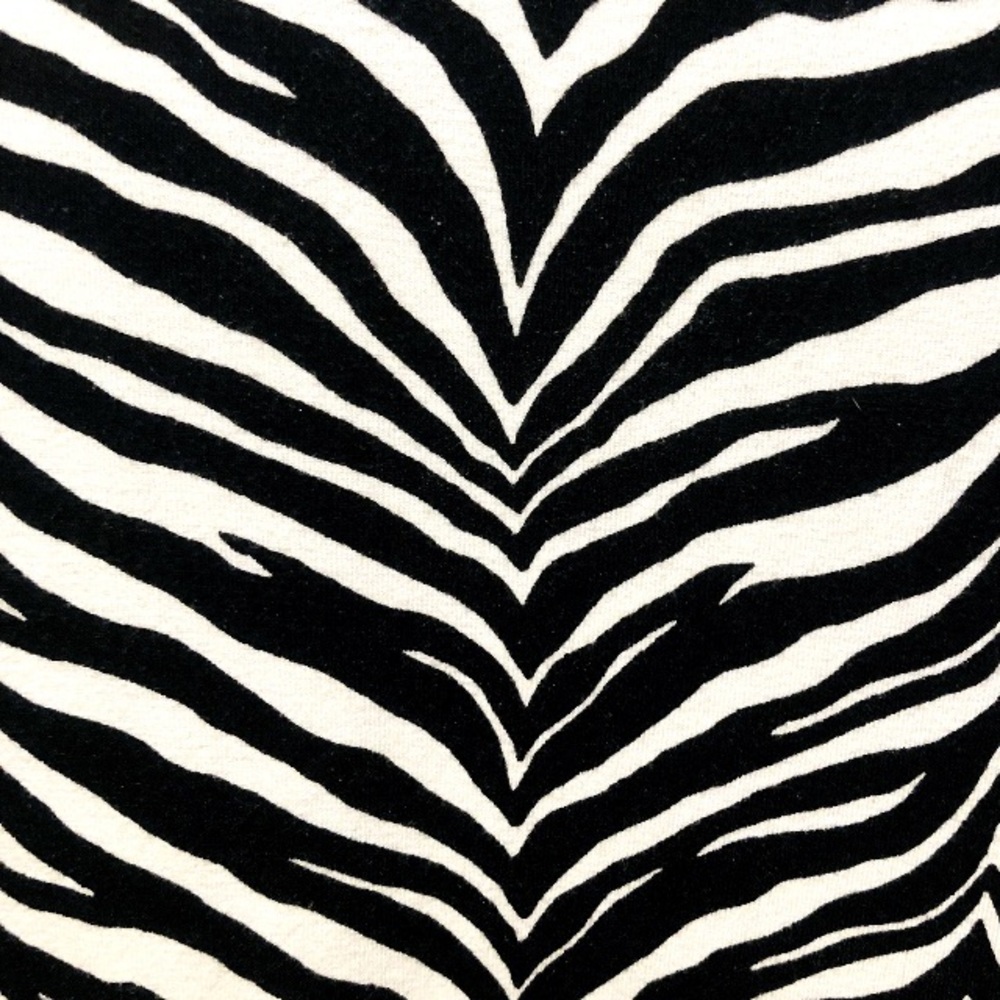 Talbots Black and White Zebra Scoop Neck Short Sleeve Top Women’s Size Petite M - Picture 3 of 11